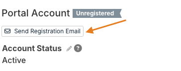 Send Registration Email button