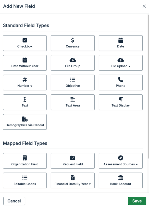 Field types
