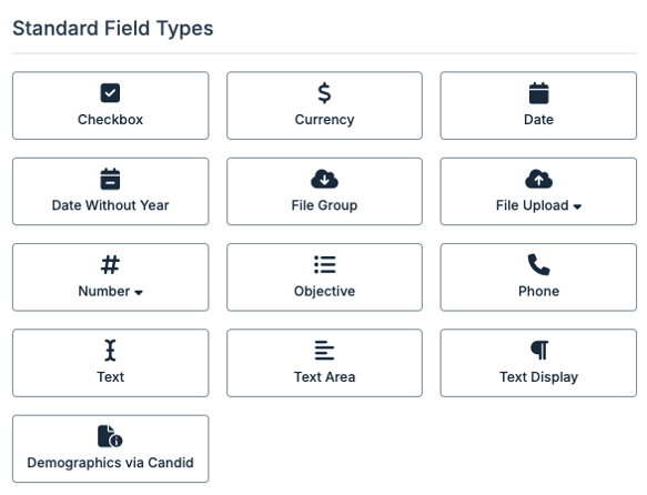 standard field types