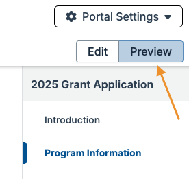 Preview button