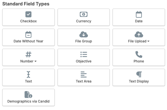 standard field types