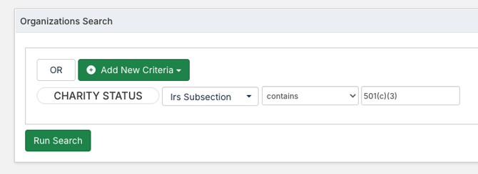 charity status verification criteria