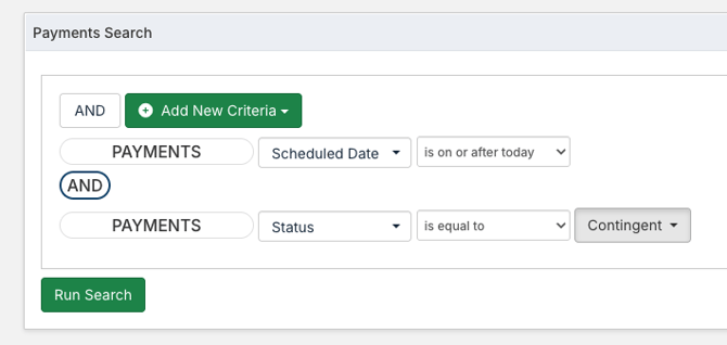 upcoming contingent payments criteria