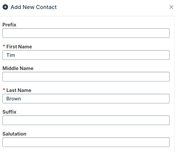 add new contact modal