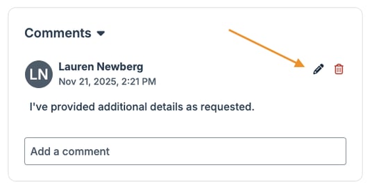 pencil and trash can icons
