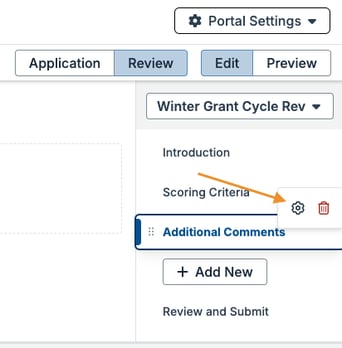 trash can and gear icons
