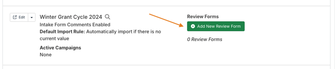 Add New Review Form button