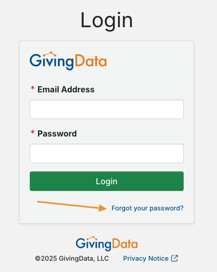 forgot your password option