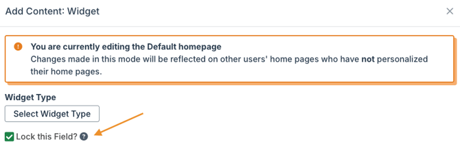 Lock this Field checkbox