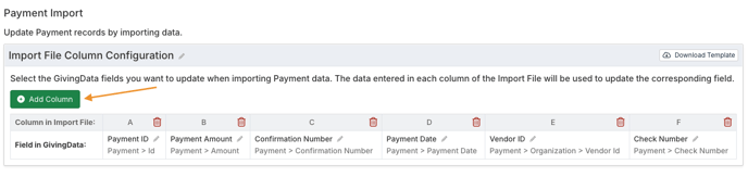 Add Column button