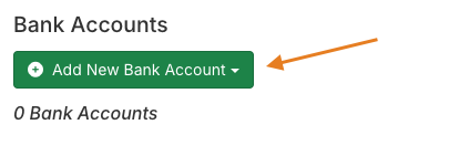 Add New Bank Account button