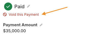 Void this Payment button