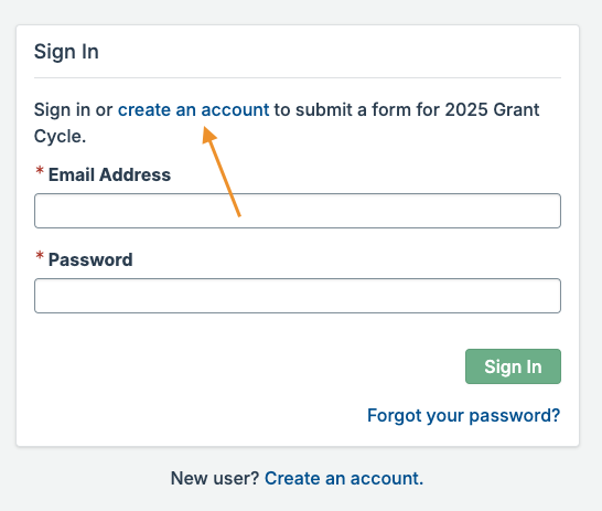 Create an account link