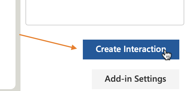 Create Interaction button