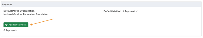 Add New Payment button