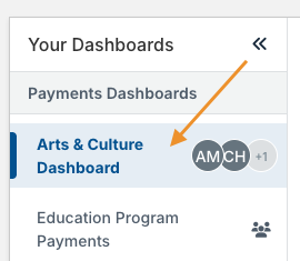 dashboard name