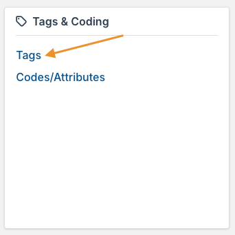 Tags option