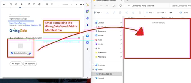 drag and drop file