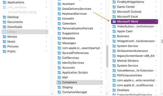 Microsoft Word folder