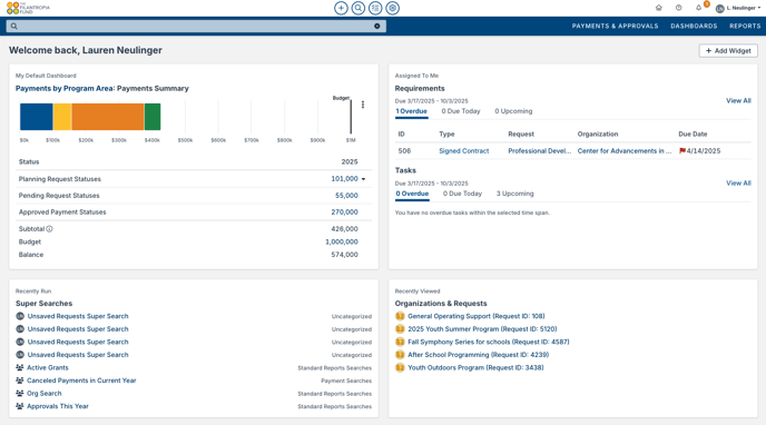 home page
